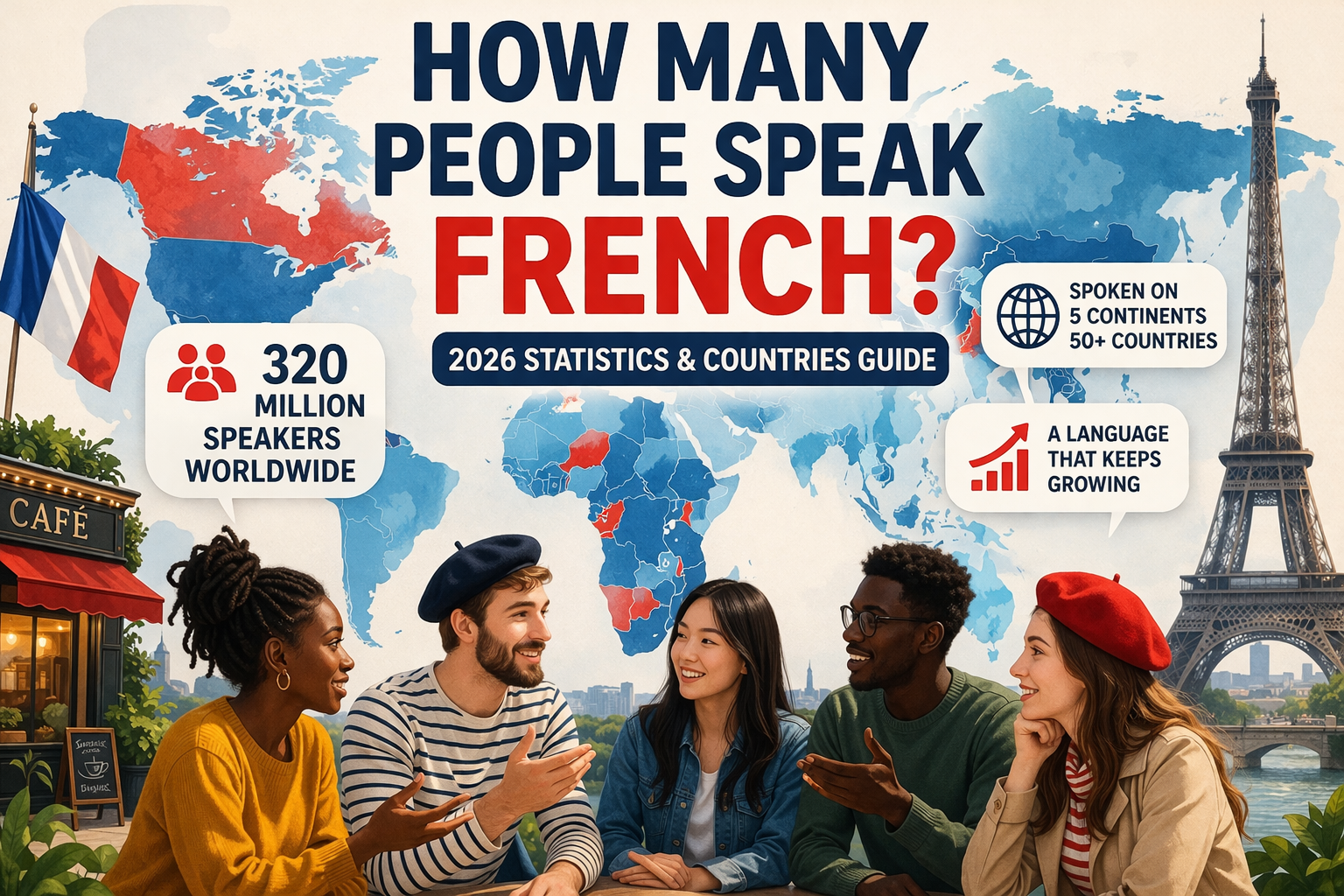 how many people speak french worldwide